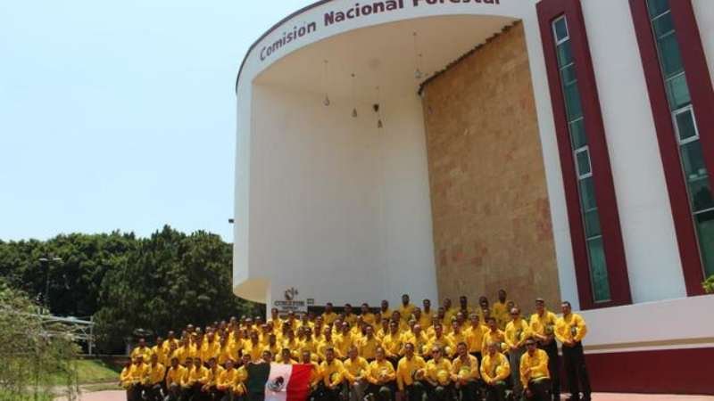 México envió a 103 expertos para combatir incendios forestales en Canadá