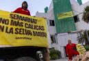 Greenpeace protesta ante SEMARNAT por devastación de la Selva Maya