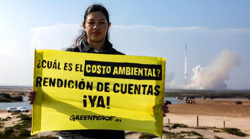 Exige Greenpeace México transparencia a SpaceX por impacto ambiental 