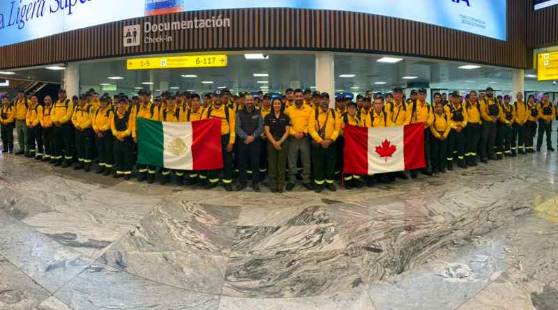 Despliega México104 especialistas para combatir incendios forestales en Canadá