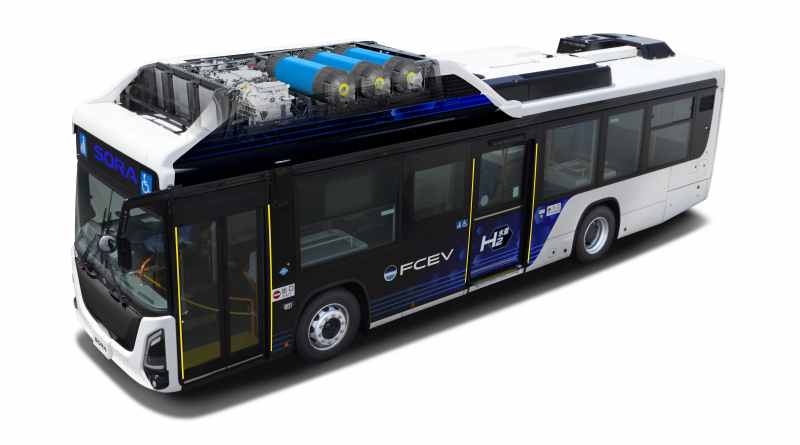 Sora, autobús urbano propulsado por hidrógeno de Isuzu y Toyota Sora, autobús urbano propulsado por hidrógeno de Isuzu y Toyota